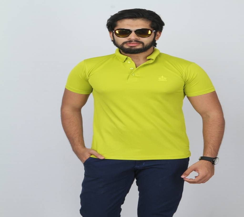 Yellow Half Sleeve Polo T shirt 