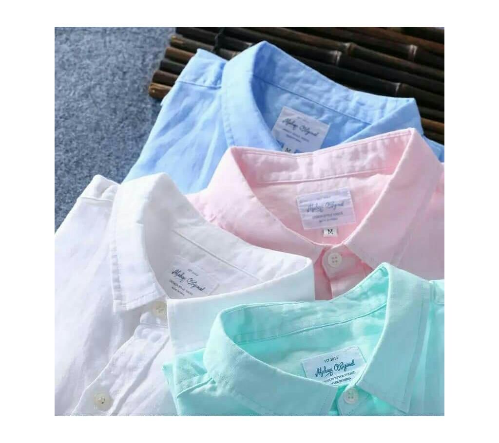 Men's Long Sleev Cotton Shirt