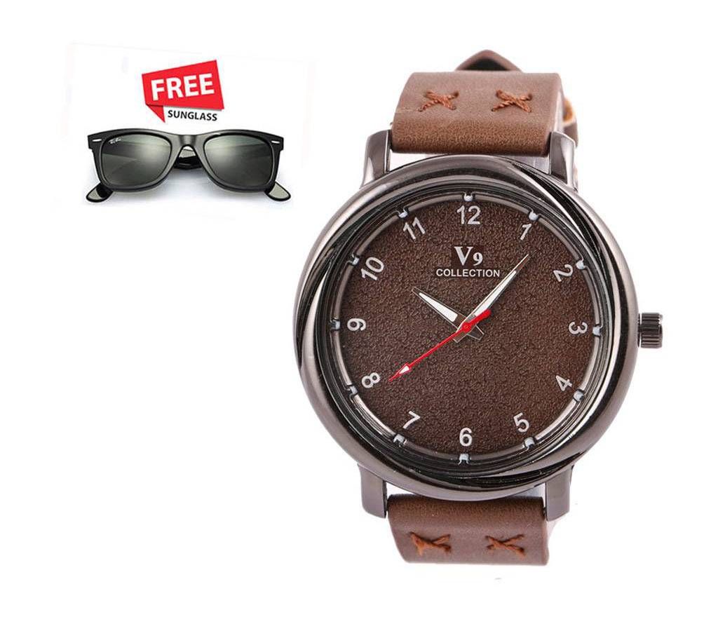 V9 watch for men with free sunglasses 