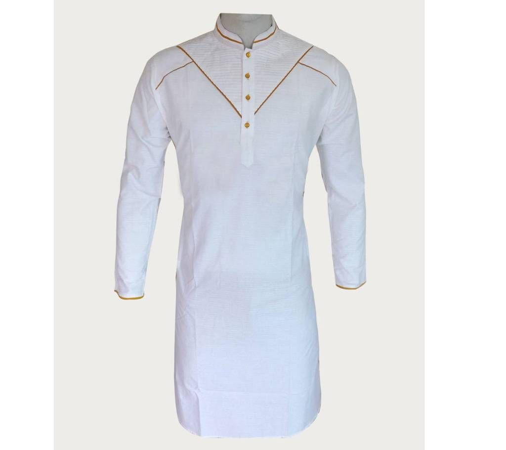 Fancy Cotton Panjabi White HDEW001