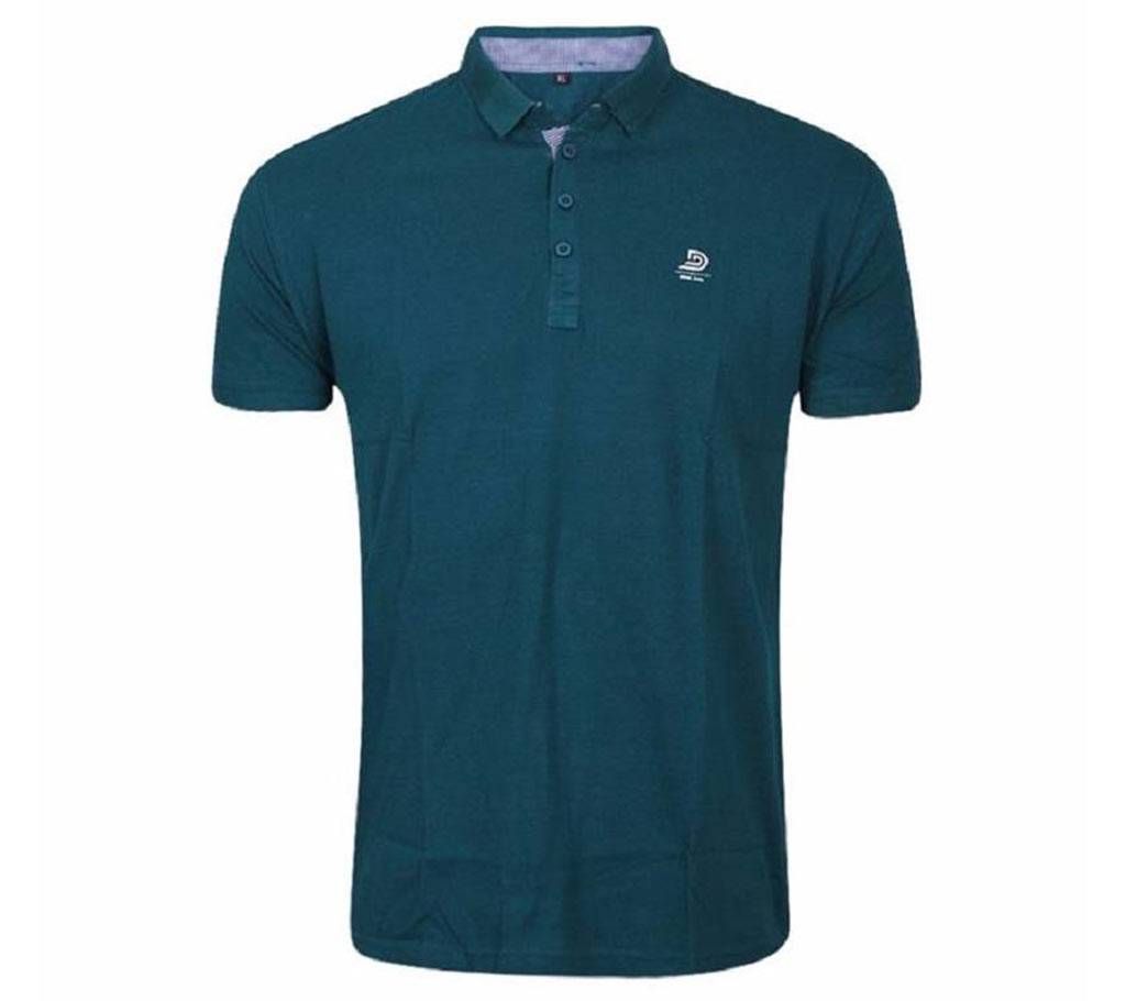 Gents solid color half sleeve polo shirt 