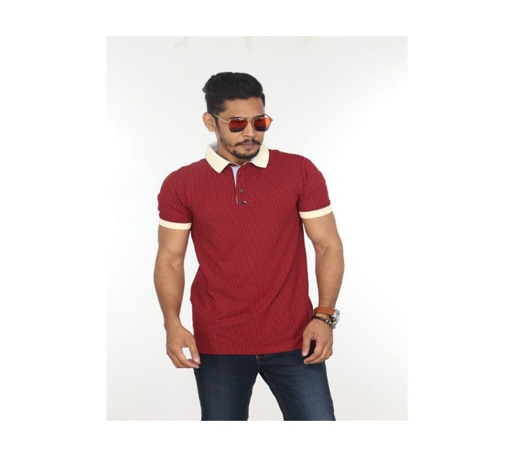 Slim fit Cotton Classic Polo Shirt (Imported)- F-072