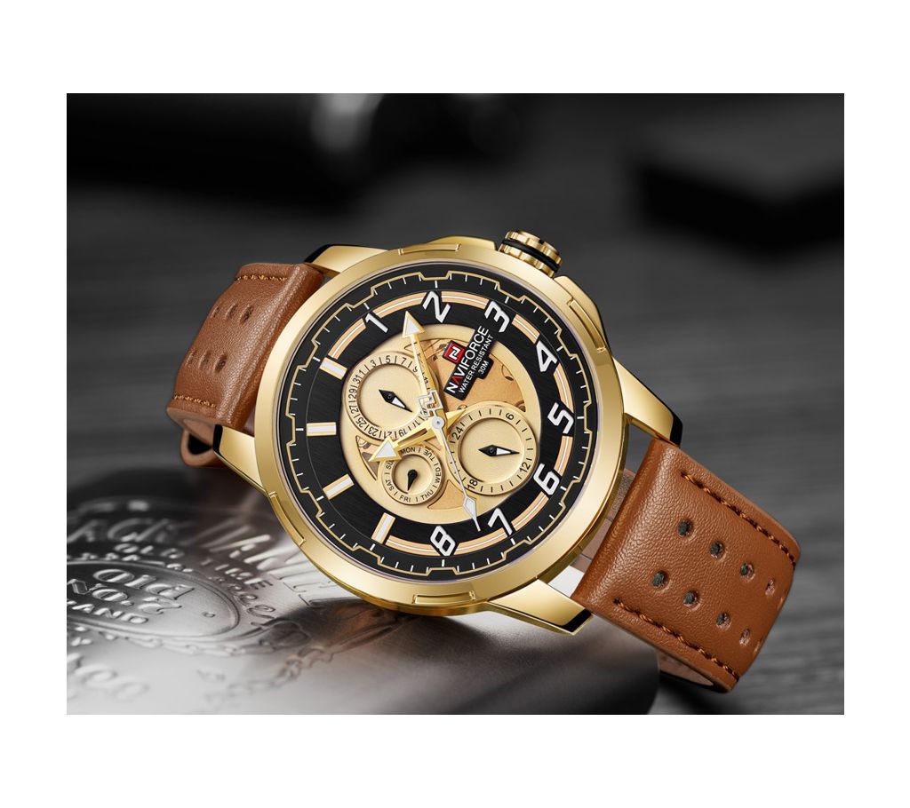 Product details of NAVIFORCE NF9142 PU Leather Wrist Watch for Men
