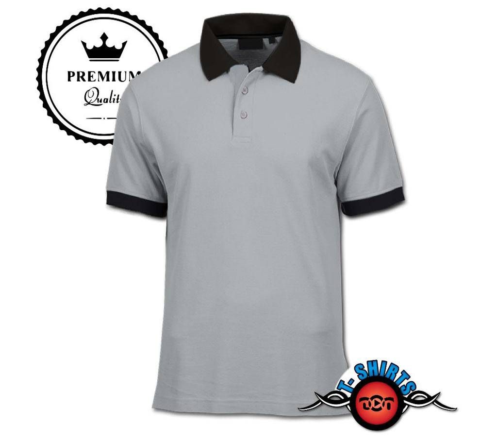 Half Sleeve Mens Polo Grey T-Shirt By DOT