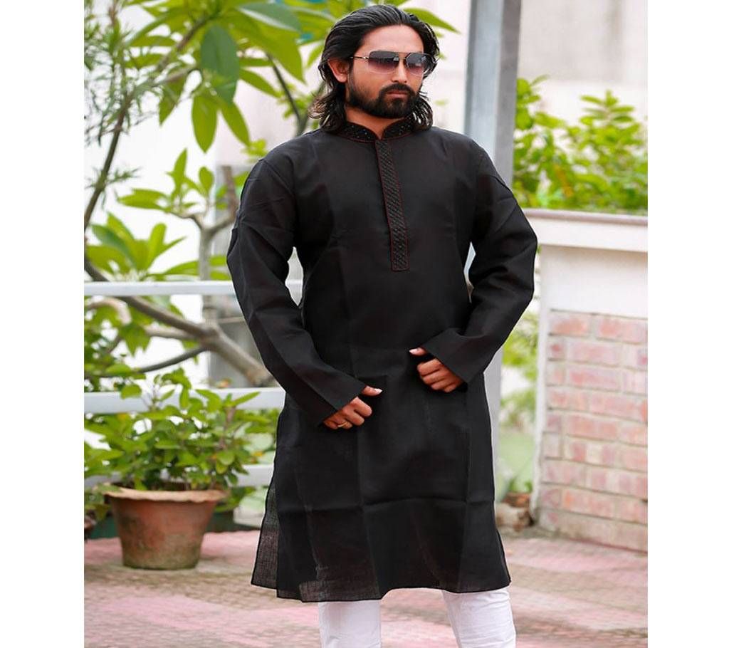 Sultan Black Long Panjabi