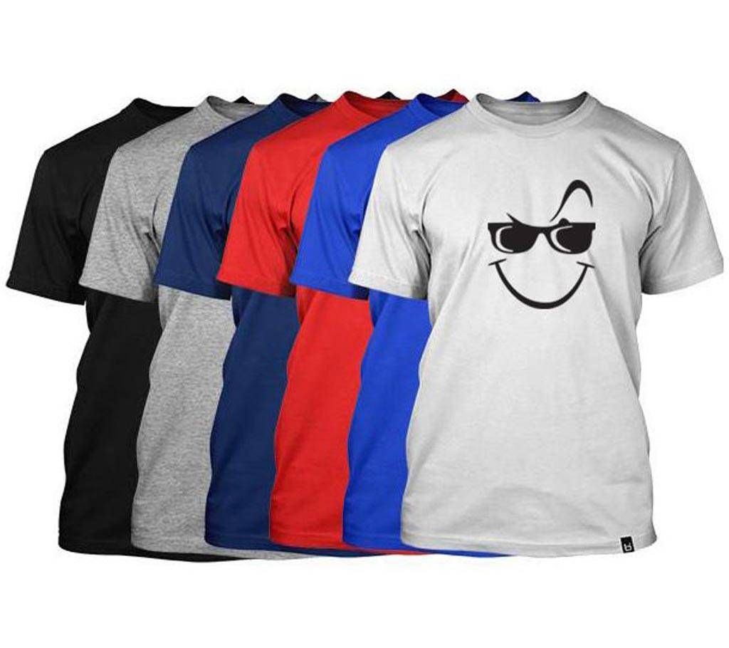 6pcs Combo-Sunglass in Smile T-Shirt for Man.