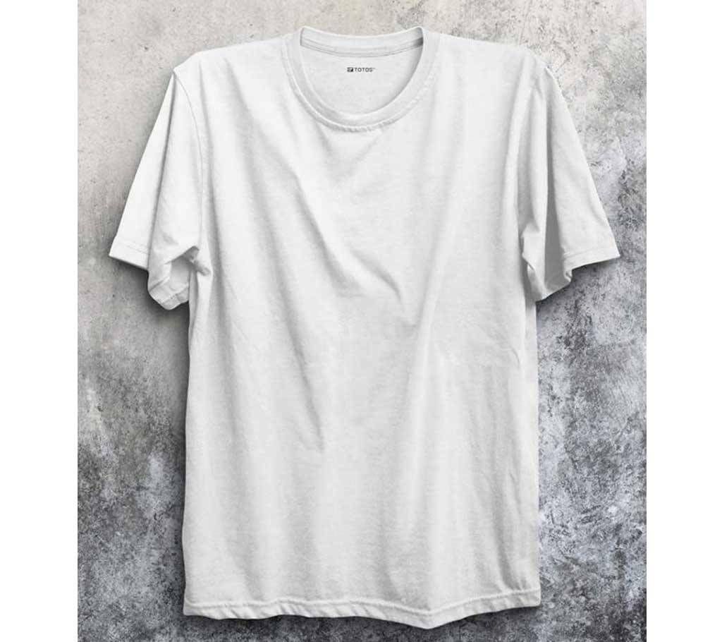 Plain Color White T-Shirt