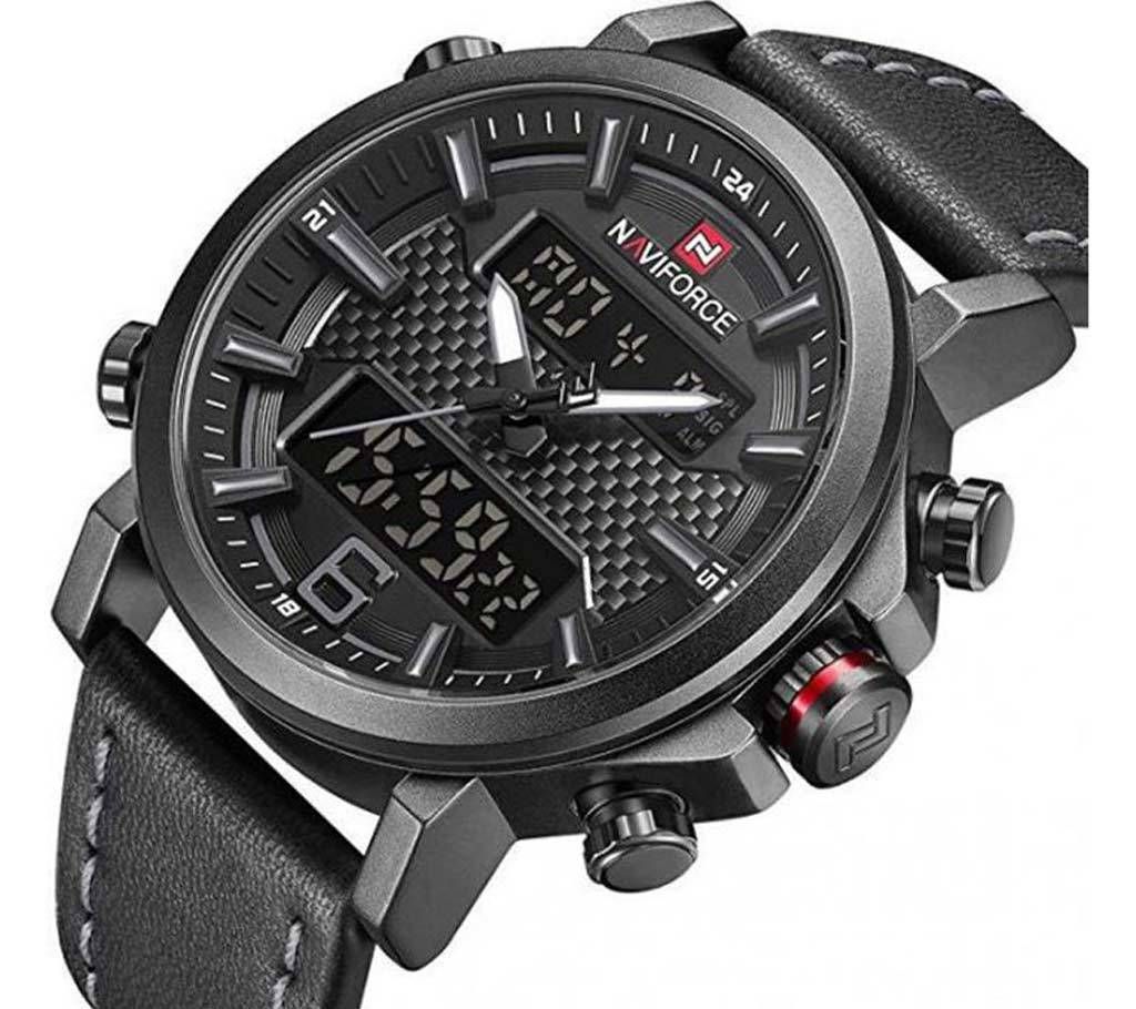 NEW Mens Watches Top Luxury NAVIFORCE 9134 Causal Waterproof Quartz Watch Leather Military Wrist watch