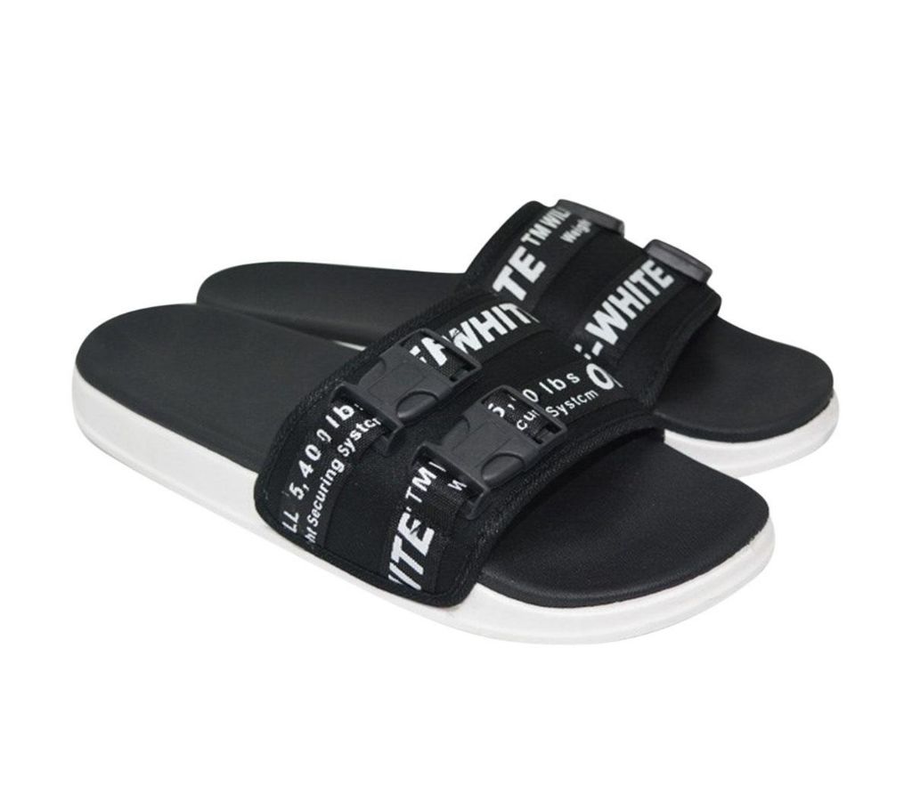 Black Rubber Slides For Men
