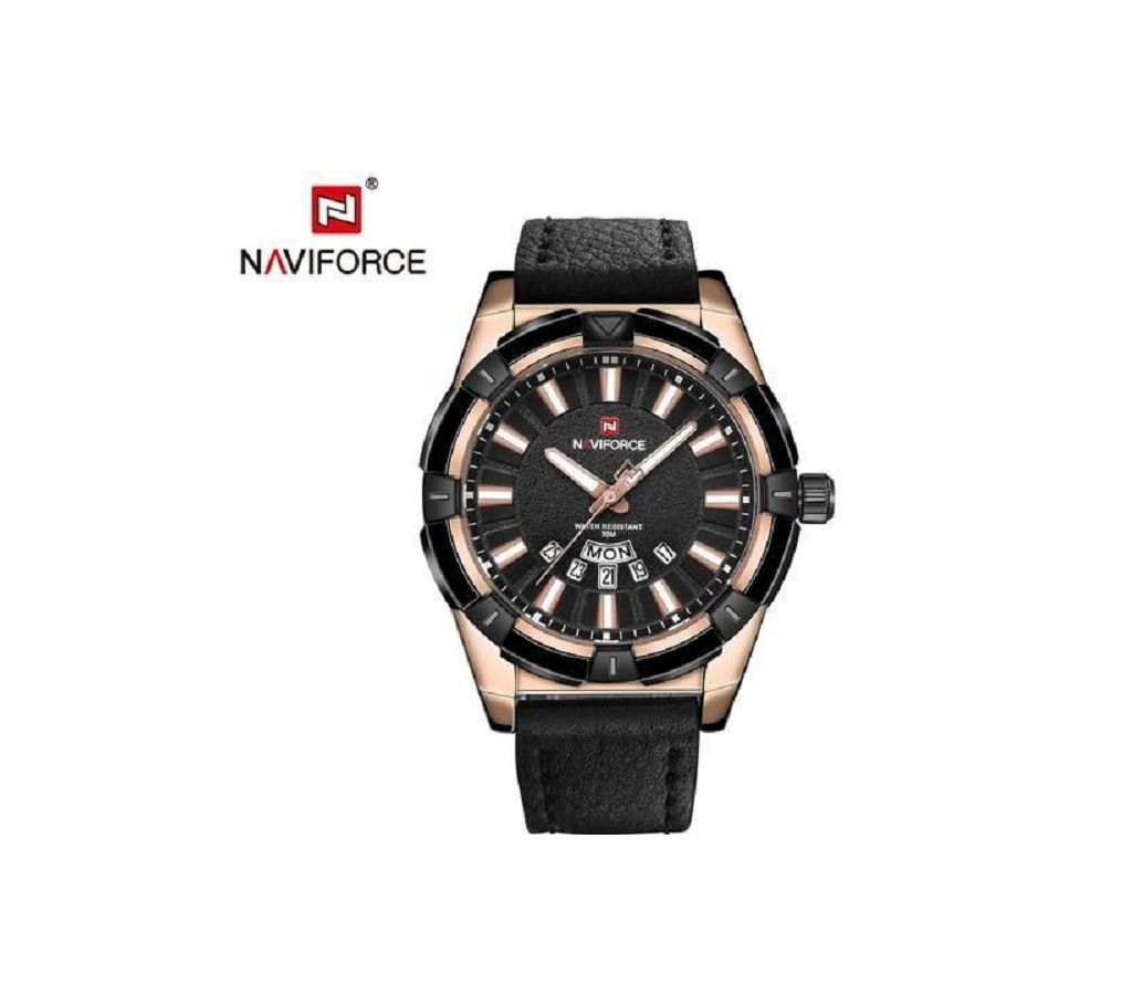 NAVIFORCE Mens Watch  NF9118  Black with Gold  B24