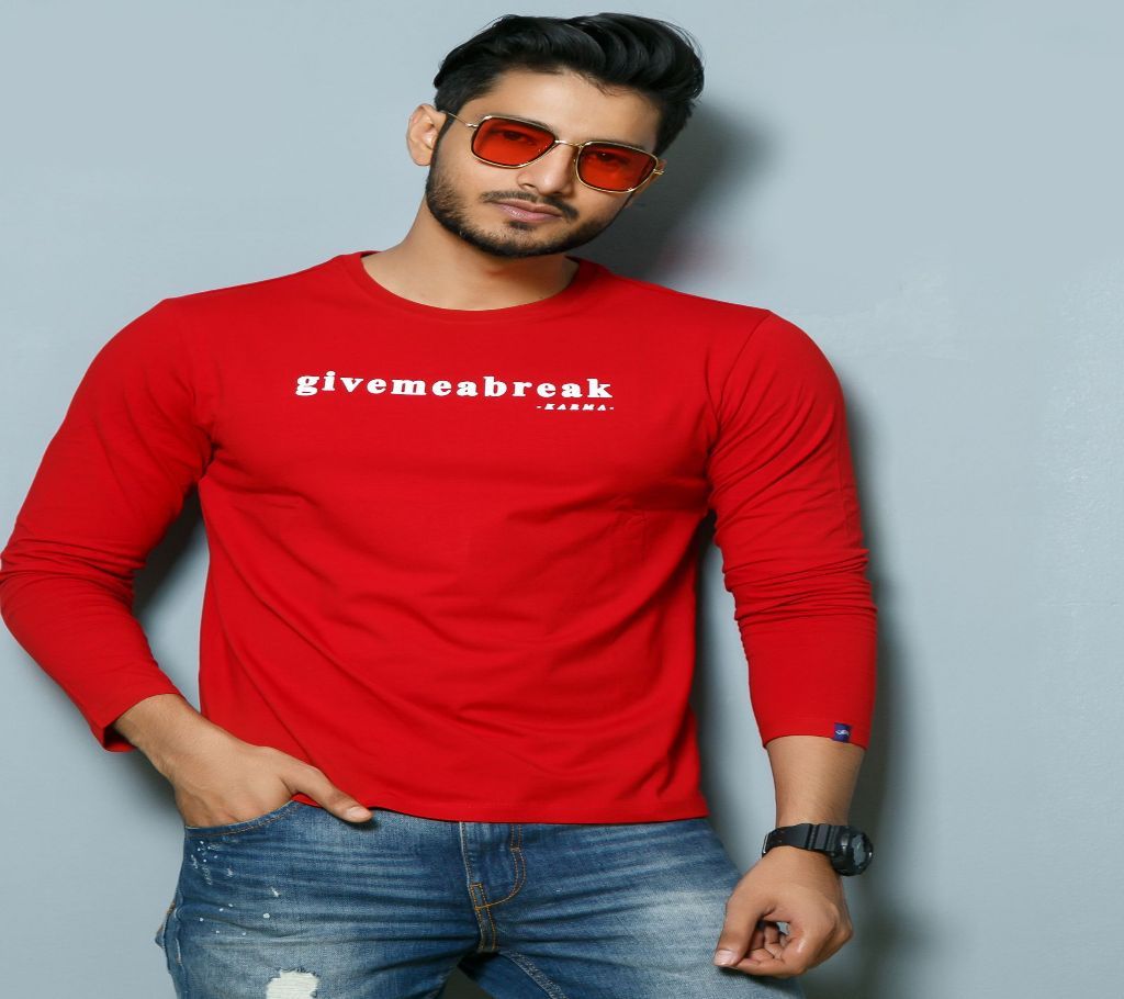 Full Sleeve Cotton T-Shirt - 034 - ABL 100% Cotton,  HD Gel Print Luxury T-shirt, Super Soft Pima Cotton, China Print,  Superior quality,  Impressive