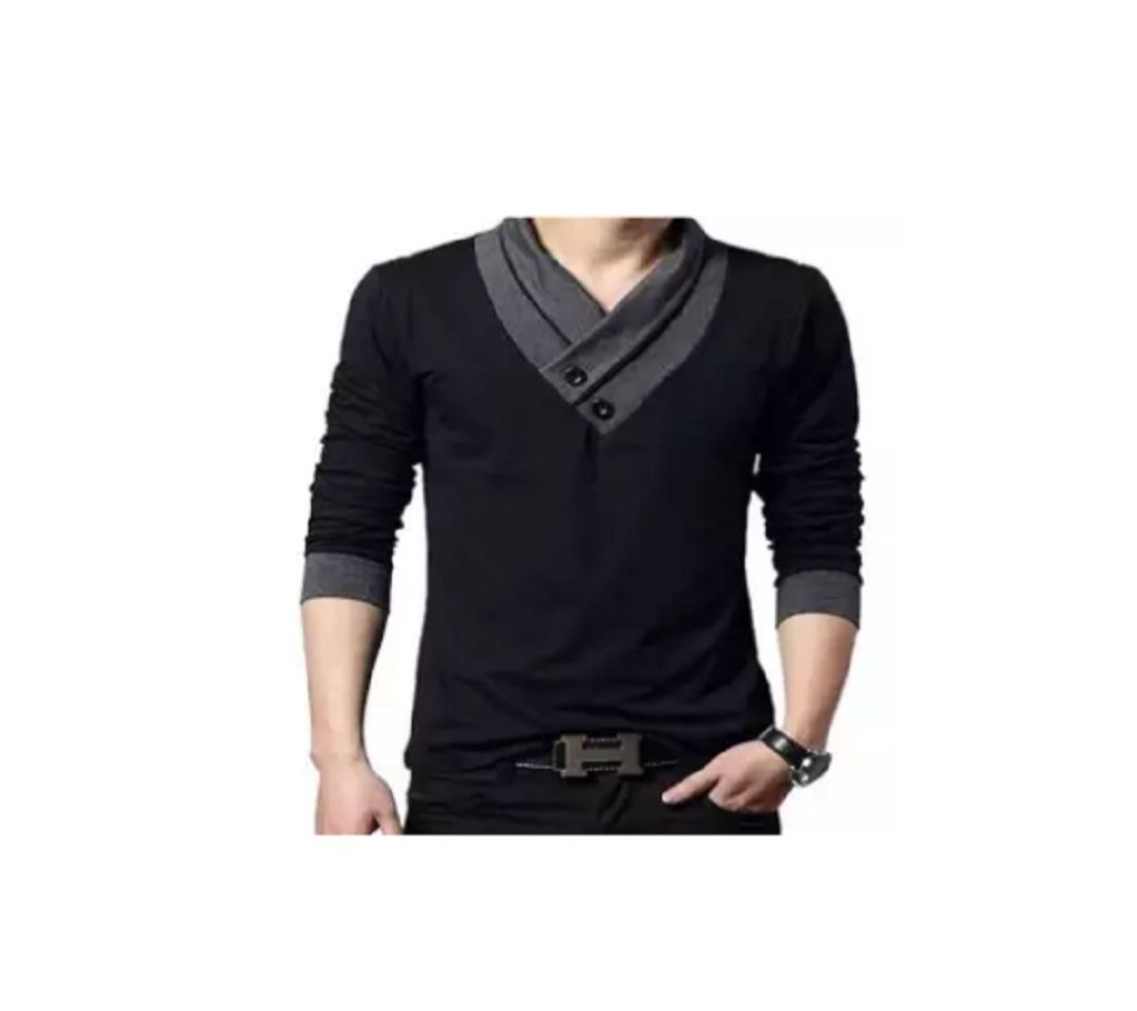 Full Sleeve T shirt Black For Men