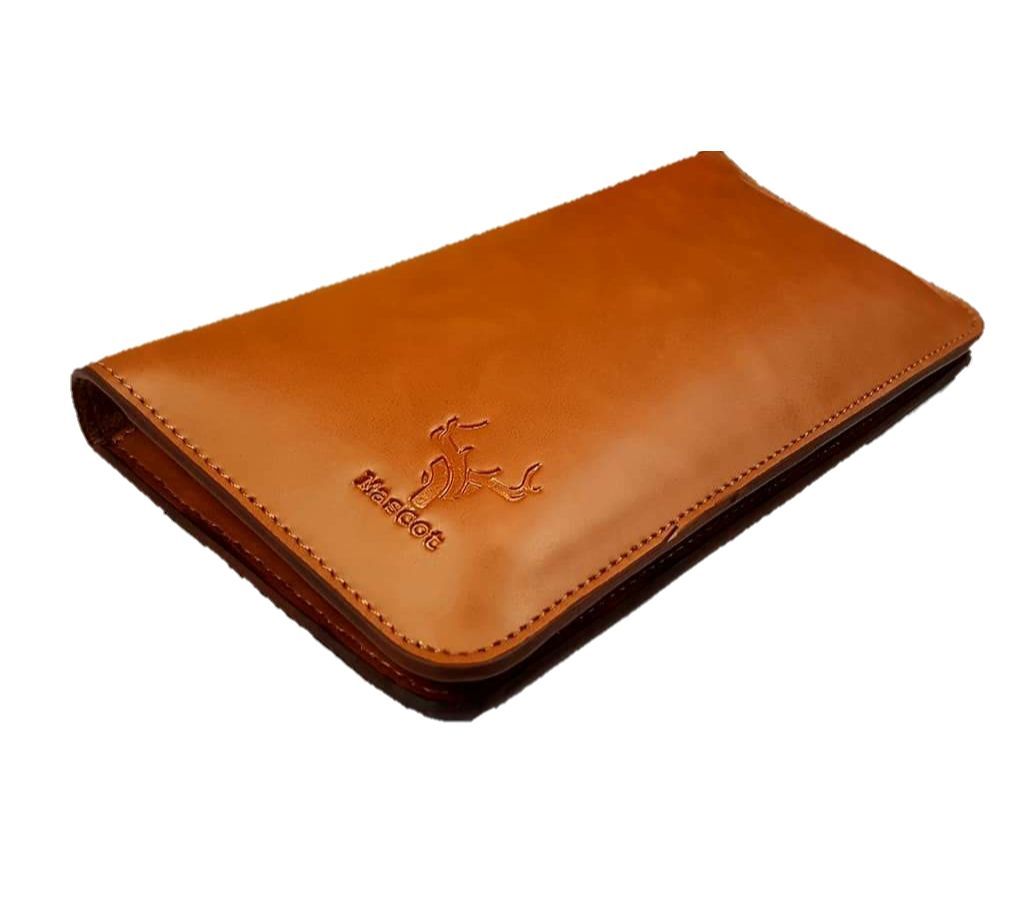 Leather Long Wallet With Mobile Cover