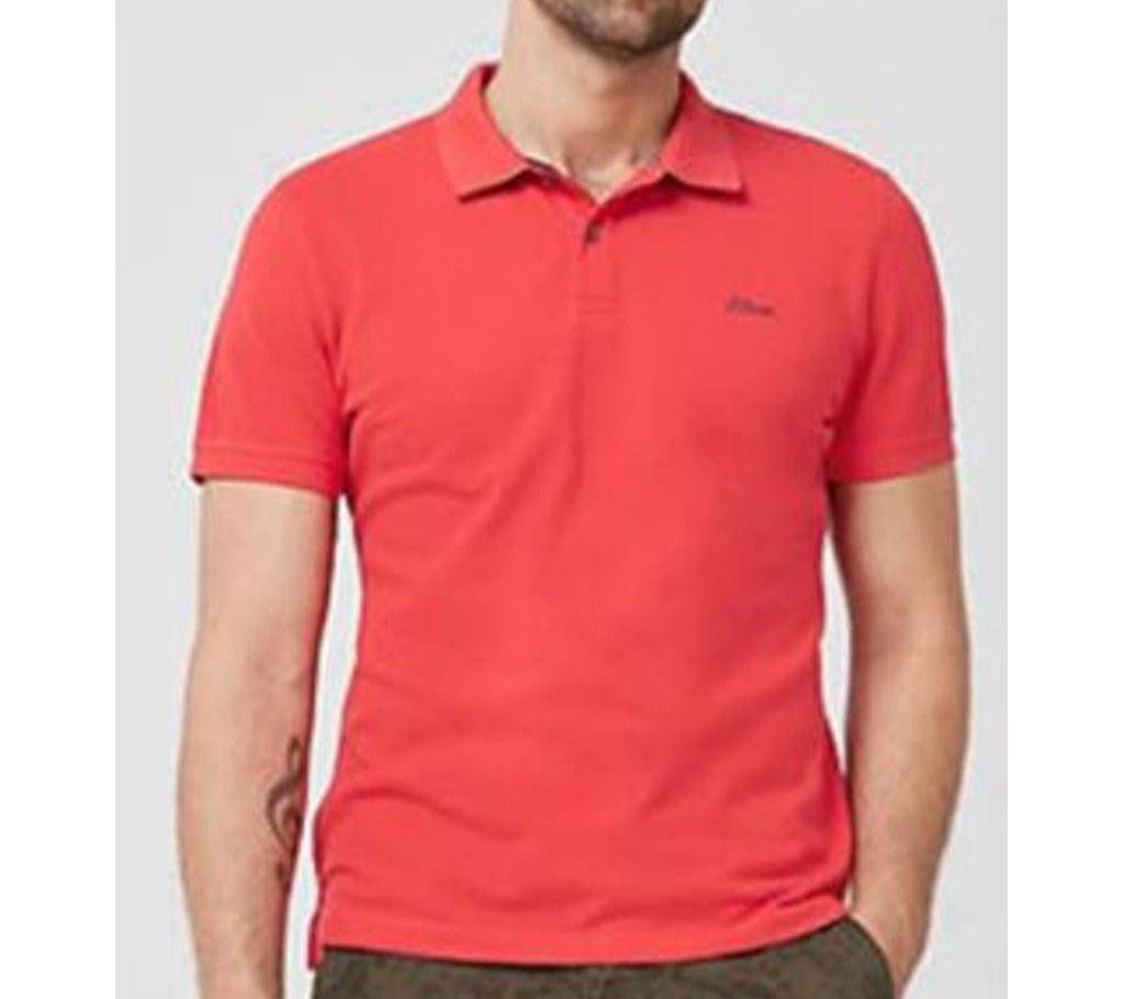 Polo Cotton Shirt for Men-Orange Color
