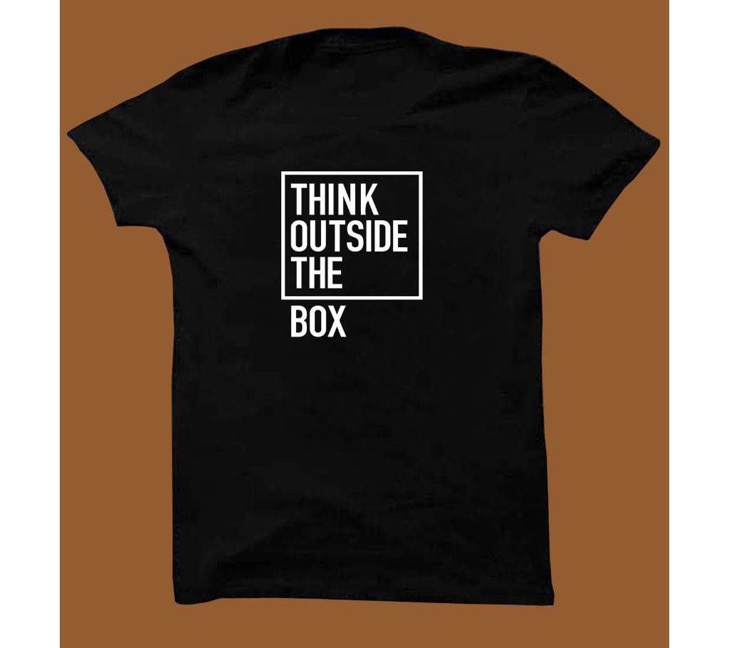 Black Cotton Short Sleeve T-Shirt for Men BTS011
