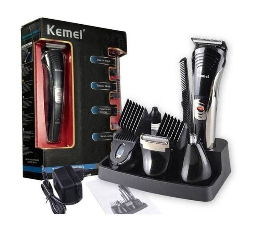 Kemei KM-590A 7 In 1 Shaver and Trimmer - Black