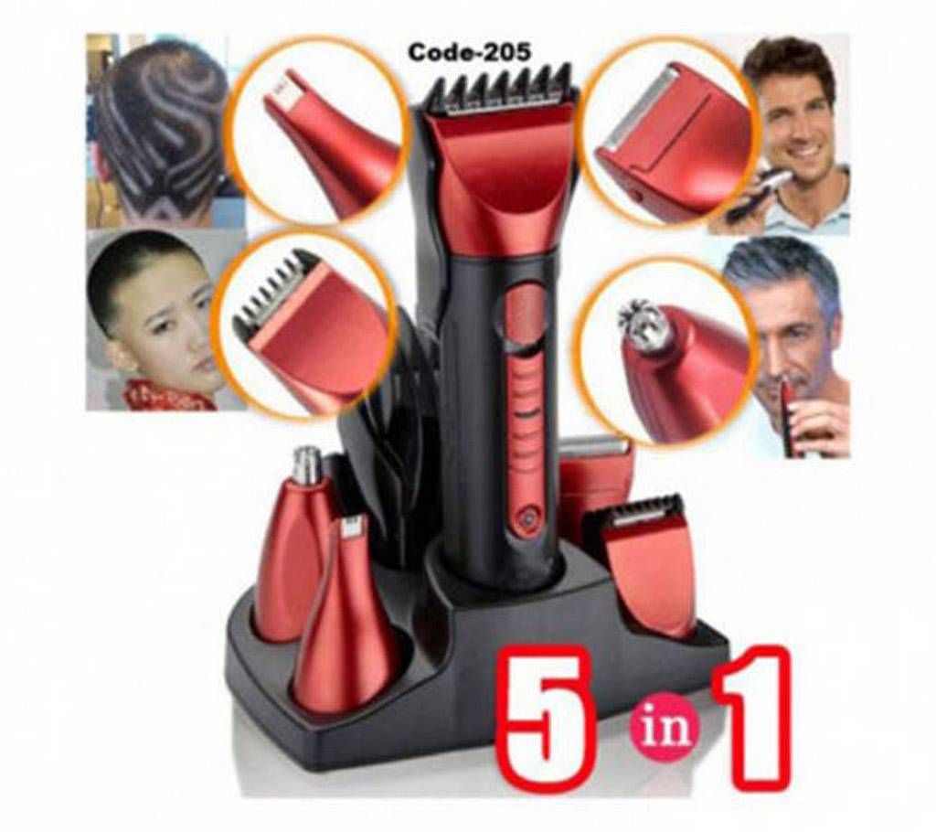 Kemei-8058 5 in 1 Rechargeable Hair Trimmer-DM002
