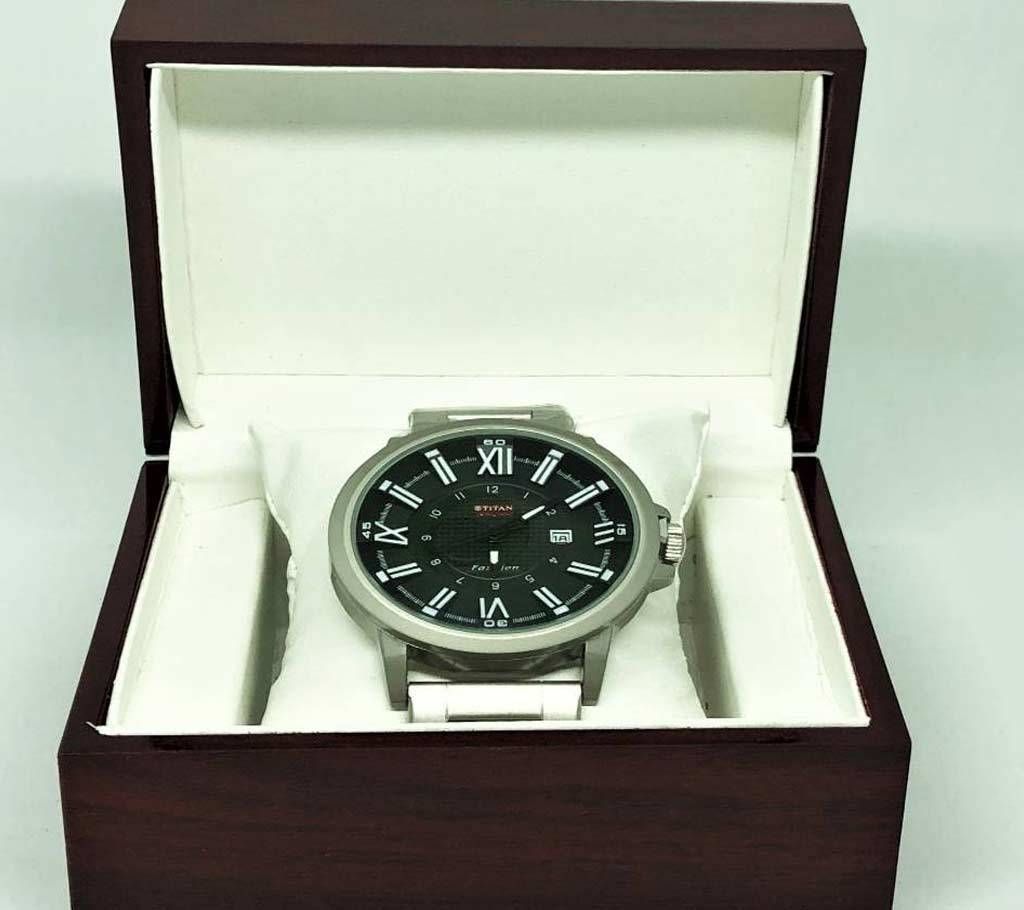 TITAN Silver Chain Wrist Watch For Men - Copy