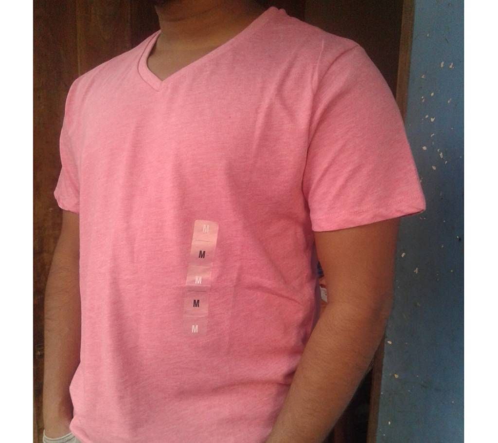Light ping color solid T-Shirt