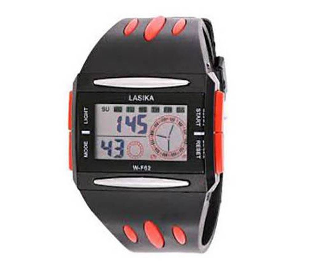 Lasika Digital Wrist Watch for Men-Red