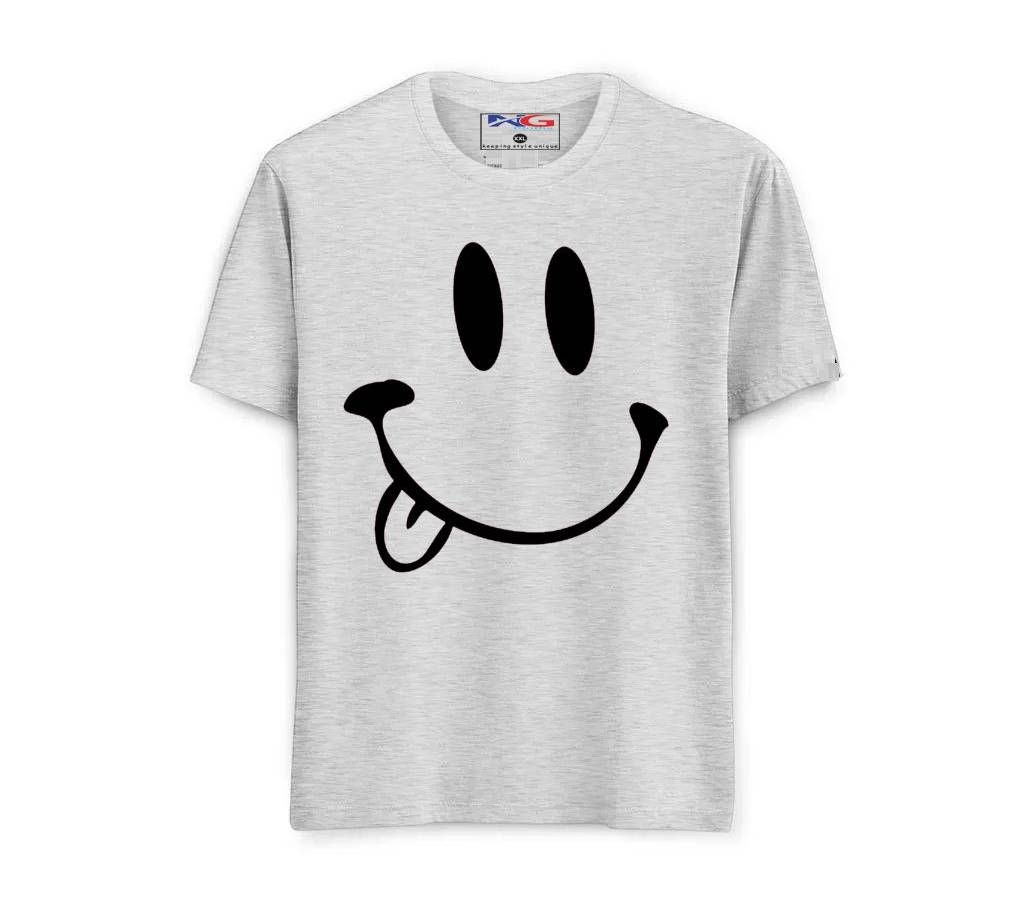 Grey Off White T-shirt Smiley
