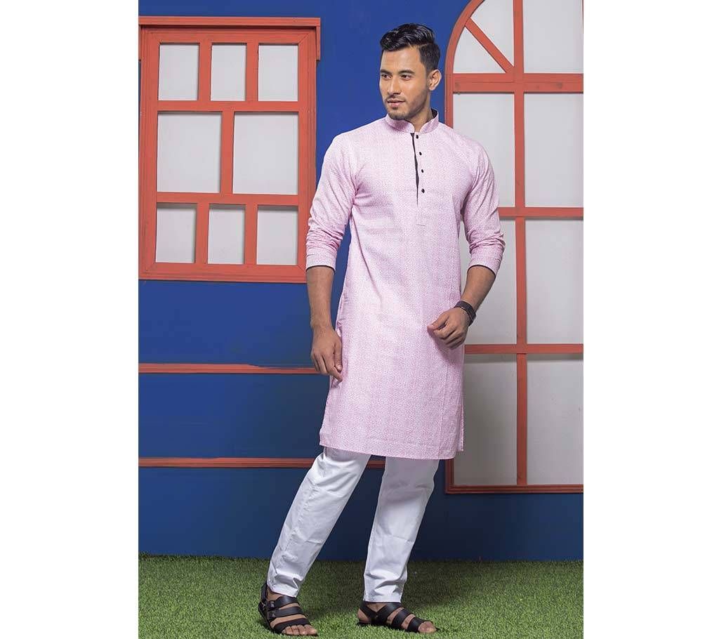 Menz Cotton Semi Long Panjabi - 10