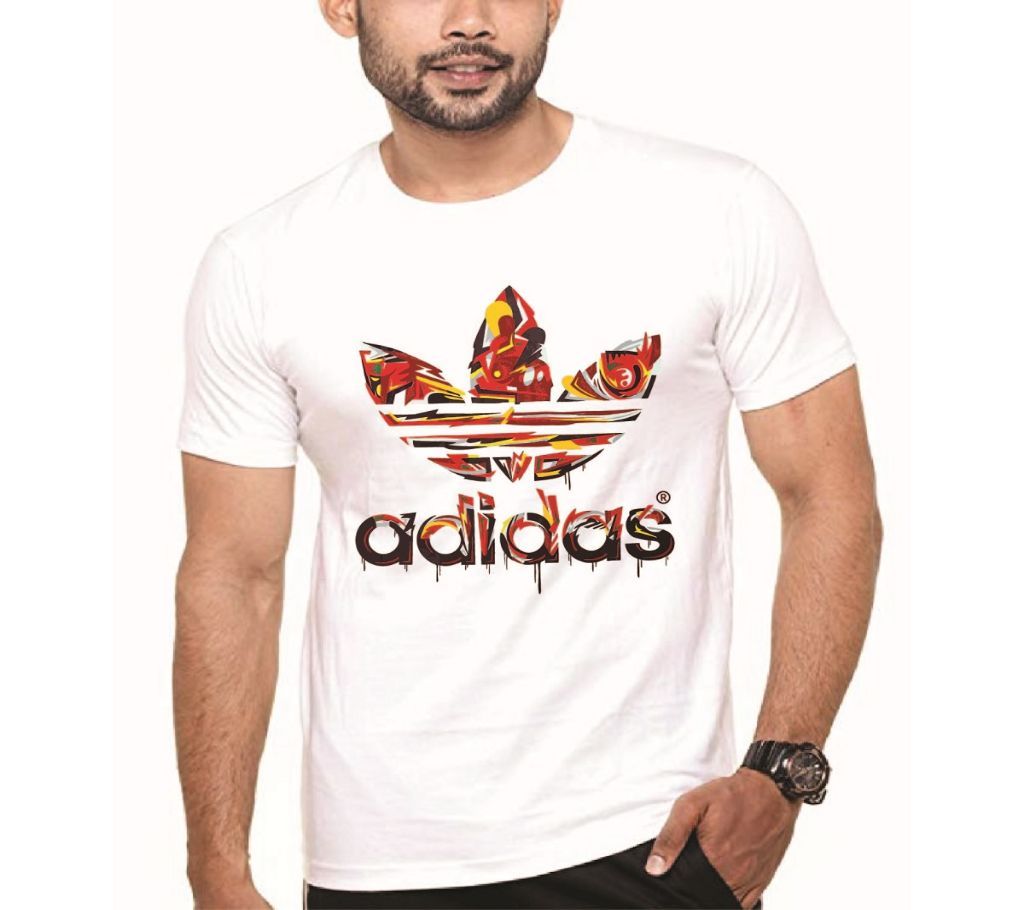 Mans Exported  Printed Half Sleeve T-Shirt