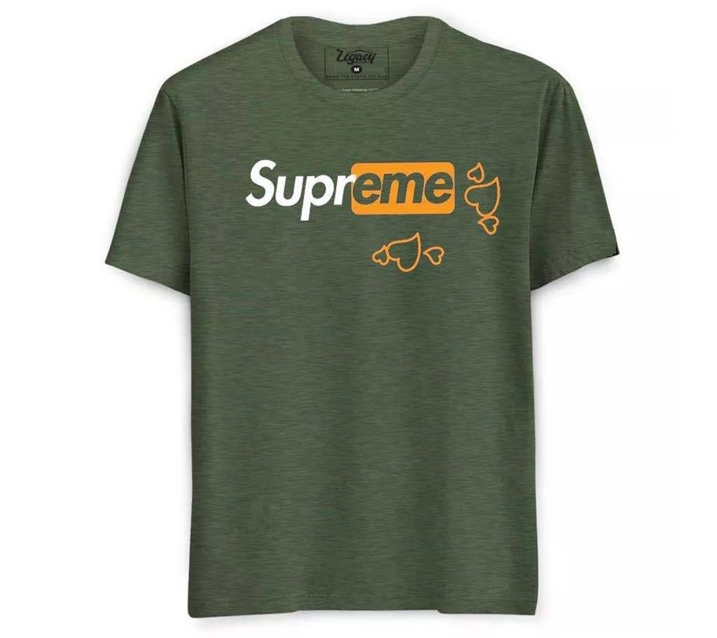 Rubber Print Summer T-shirt - 638 - Olive - Supreme - LEB