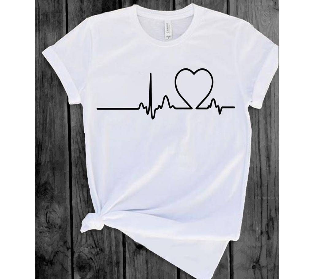 Mens Stylish T-shirt  - Heart Beat