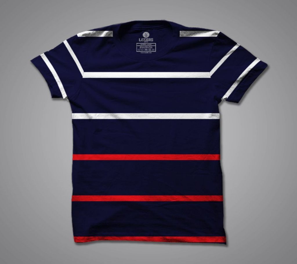 Step Half Sleeve T shirt Navy - LB 24