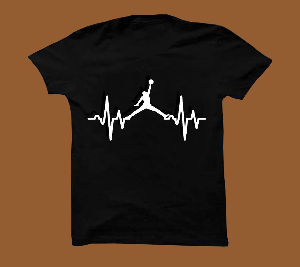 Black Cotton Short Sleeve T-Shirt for Men BTS001