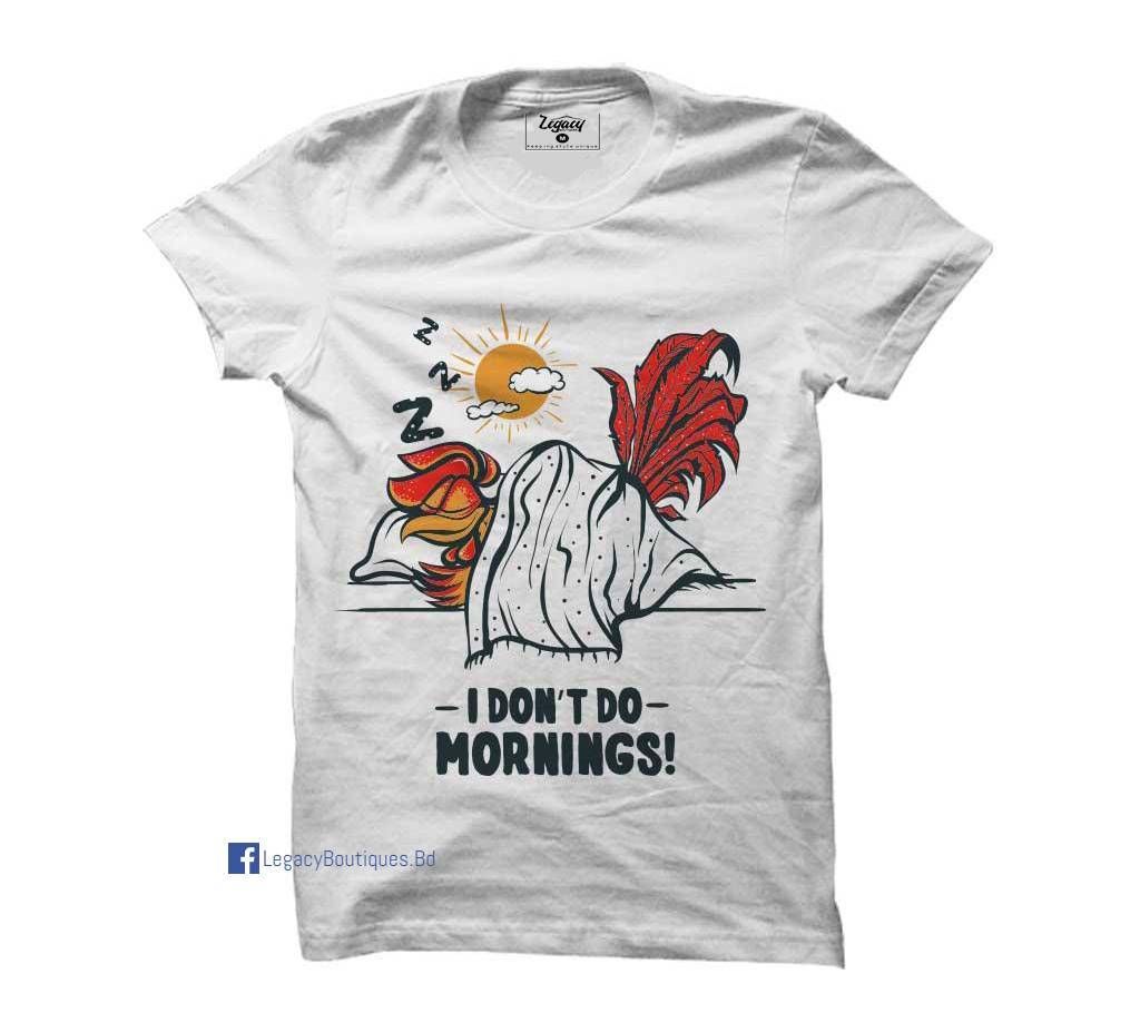 I Dont Do Mornings Men's Half Sleeve T-shirt