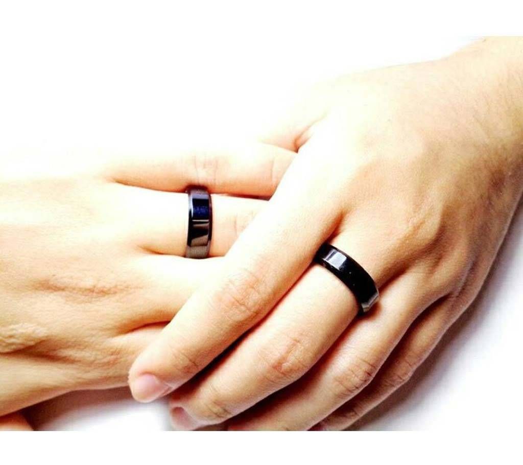 Pack of 2 Couple Black Finger Ring