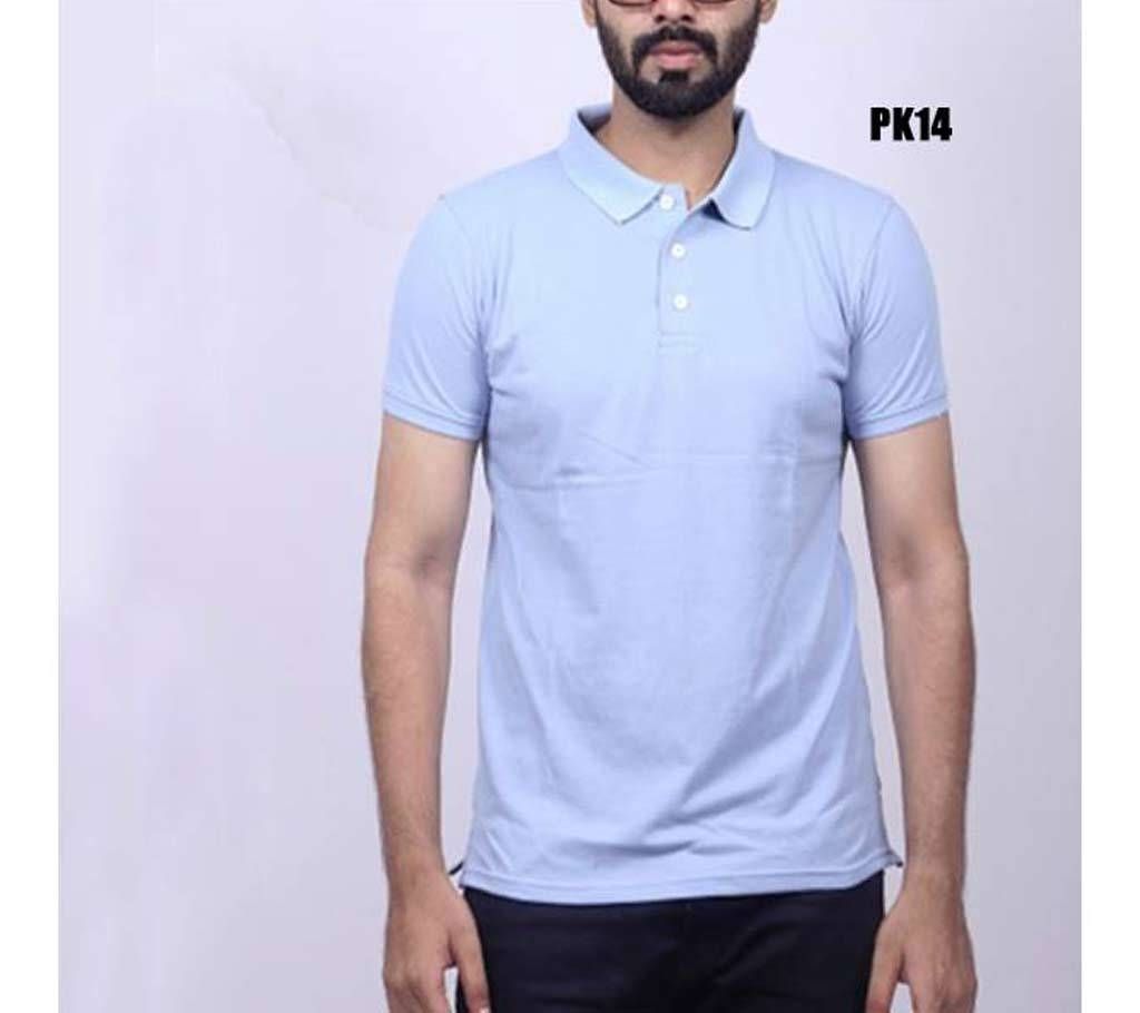Sky Blue Half Sleeve Pk Polo Shirt For Men