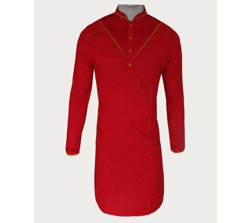 Fancy Cotton Panjabi Red HDER002