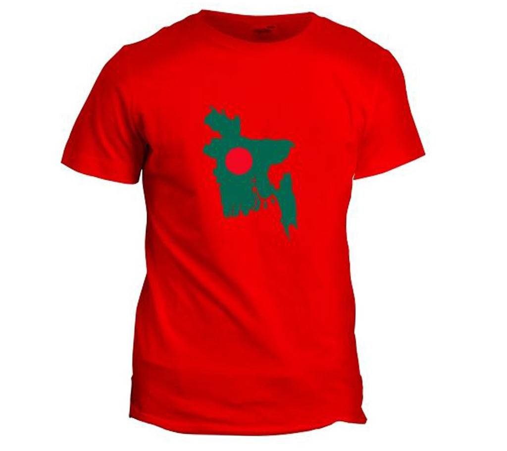 Bangladesh Map T-Shirt - Red
