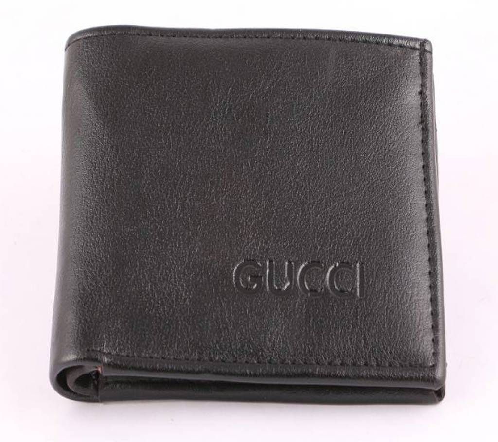 Gucci mens leather wallet black copy