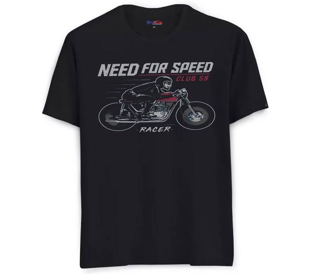 Summer Black T-shirt Need for Speed Design