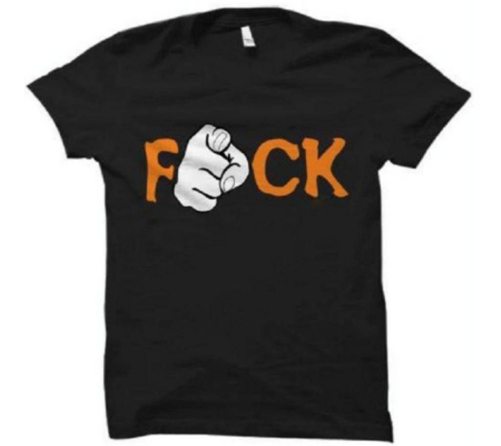 Fuck Mens Half Sleeve Cotton Round neck  t-shirt