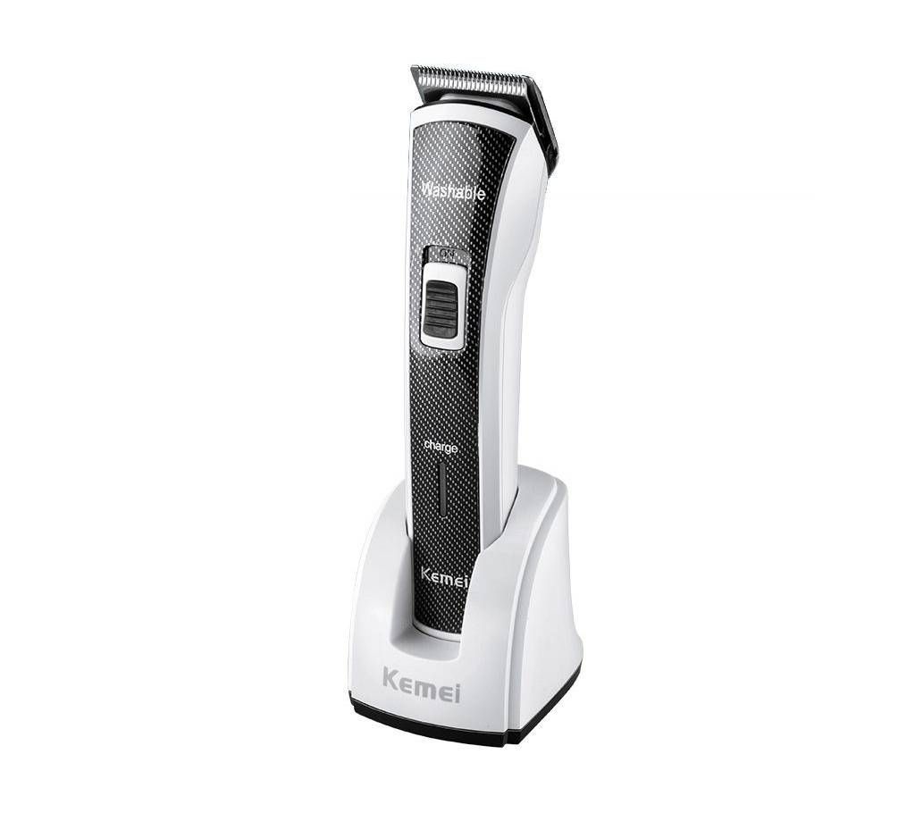 KM-6166 Waterproof Electric Trimmer - Black and Silver