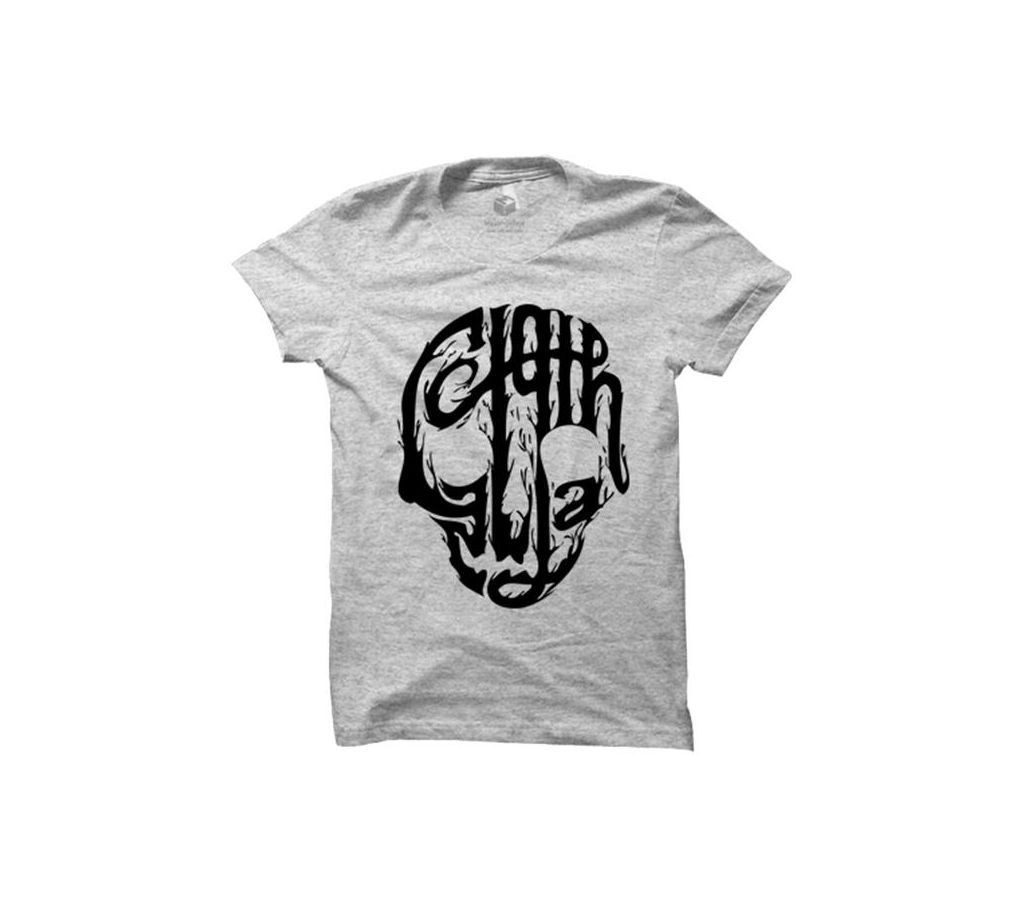 Mens Skull Cotton Round Neck  t-shirt
