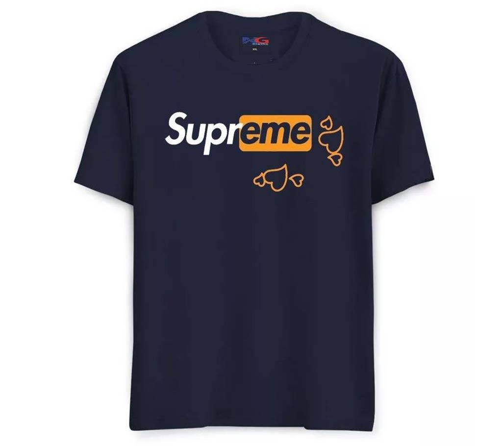 Rubber Print Summer T-shirt - 637 - Navy - Supreme - LEB