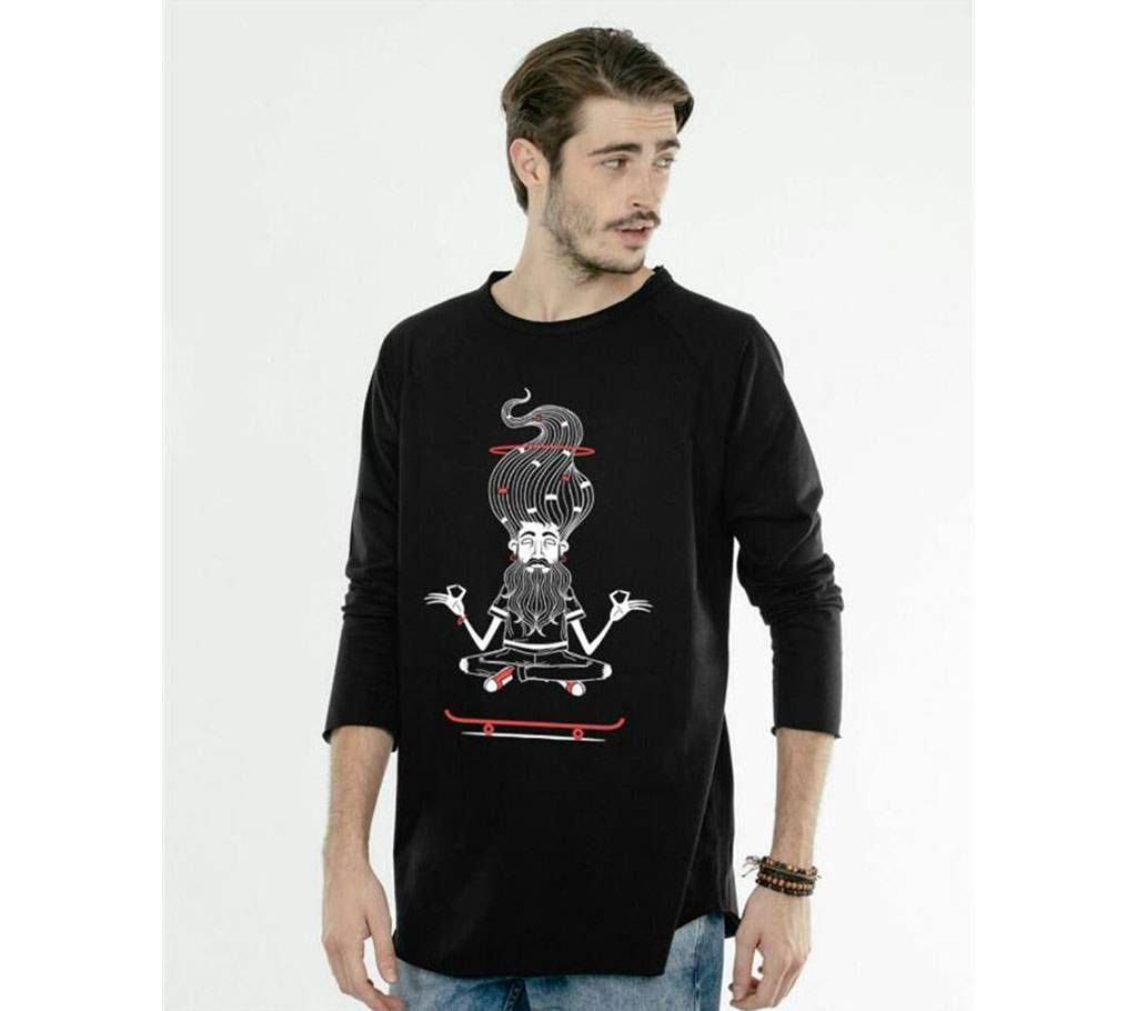Digital Lalon Gents Full Sleeve Cotton T-shirt 