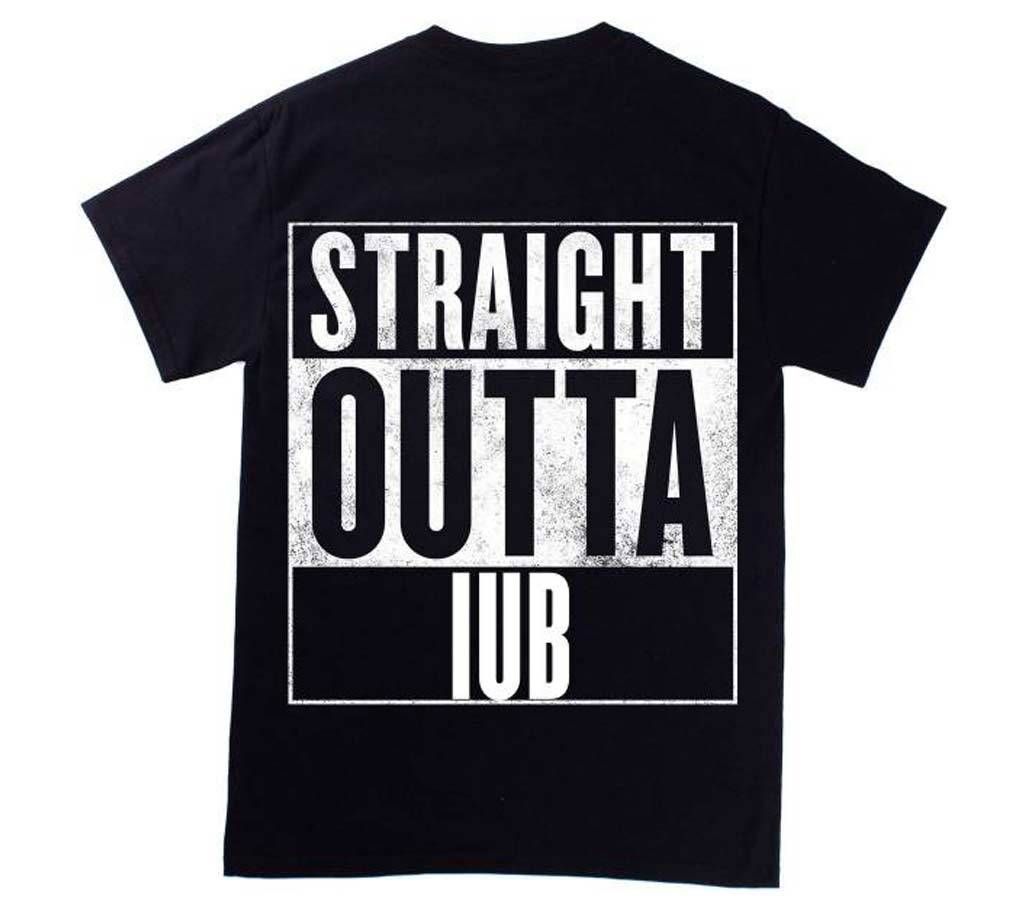Straight Outta IUB Half Sleeve T-Shirt For Men