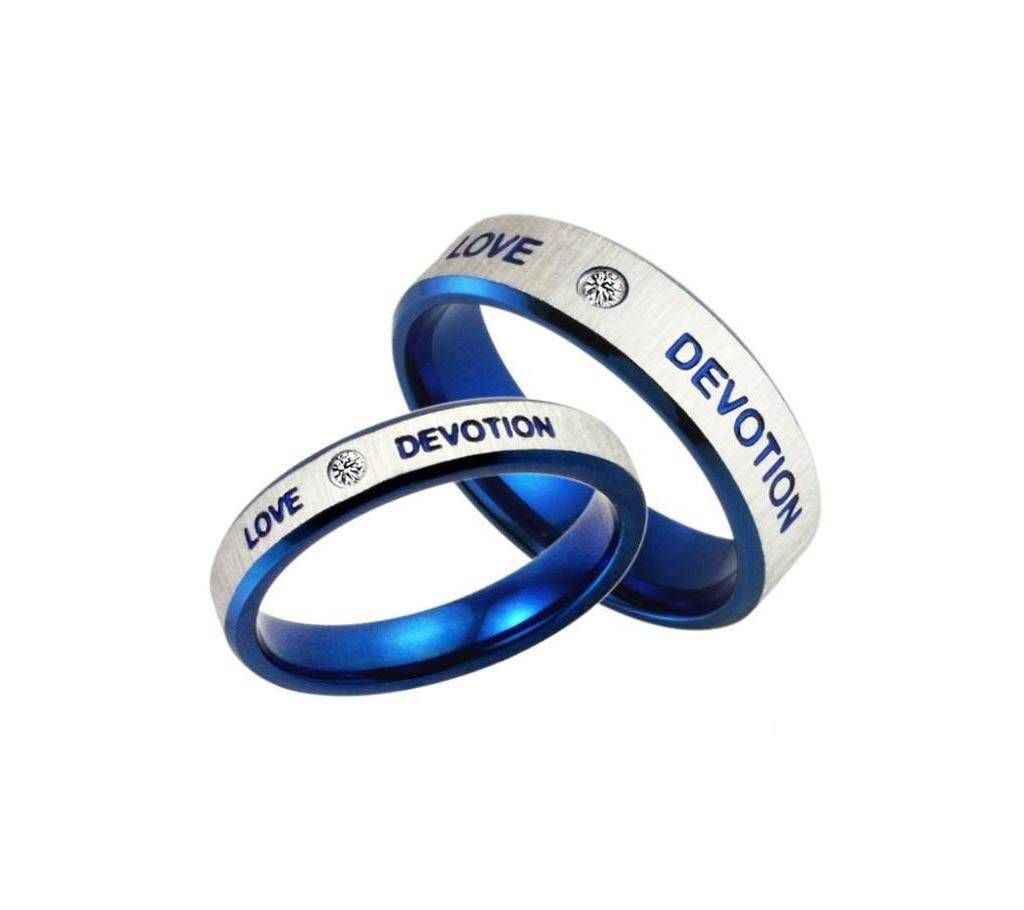 Blue Love Devotion Ring for Couple