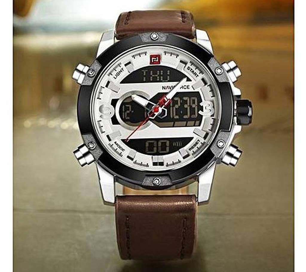 Coffee Leather Wrist Watch for Men