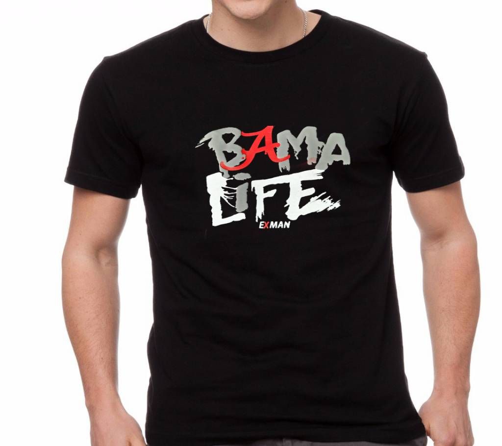 Gents Half Sleeve Cotton BAMA LIFE T-Shirt