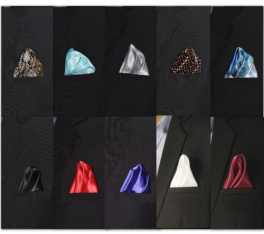 Set of Silk Woven Pocket Squares For Men