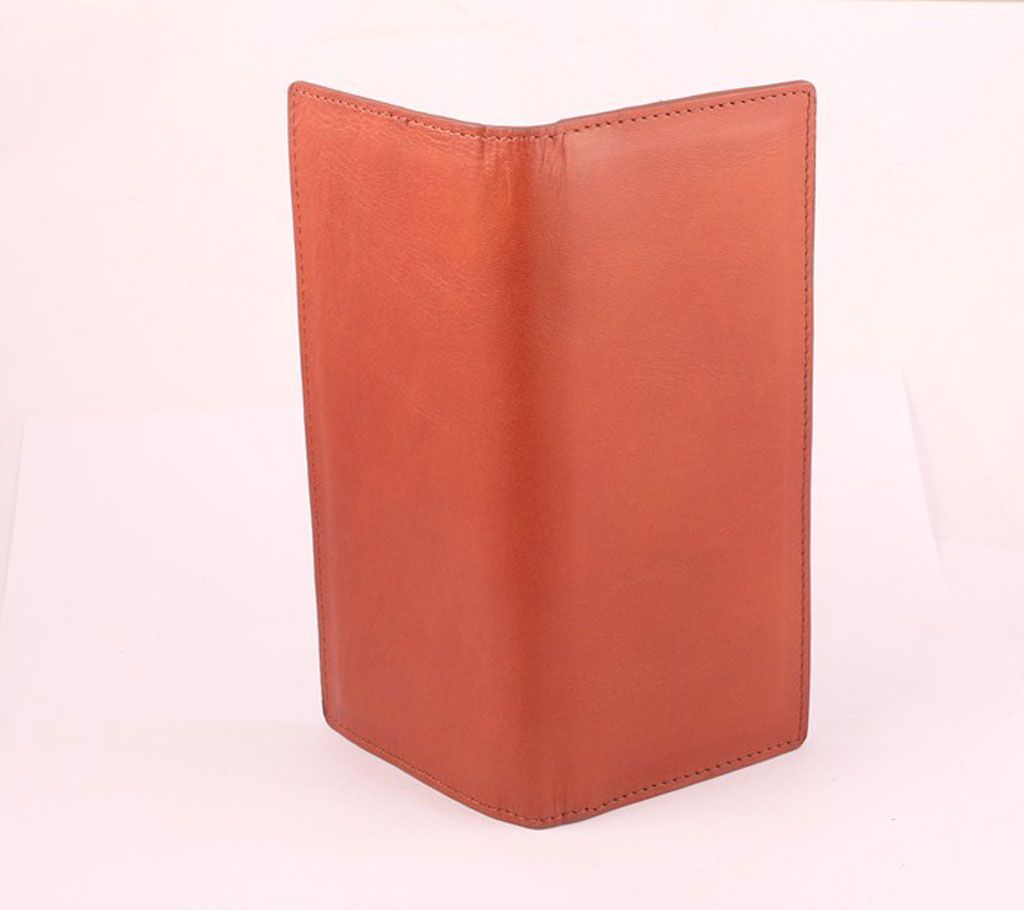 Brown Long Leather Wallet for Men