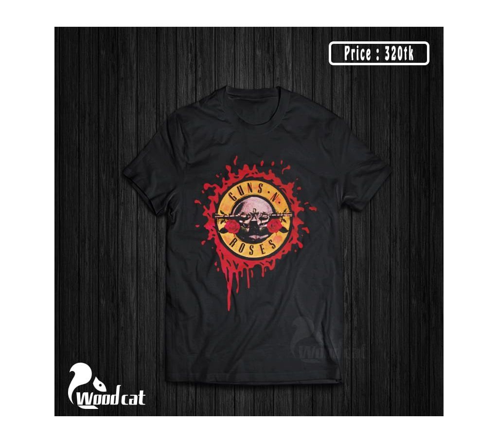 GUNS & ROSES half sleeve t-shirt for men